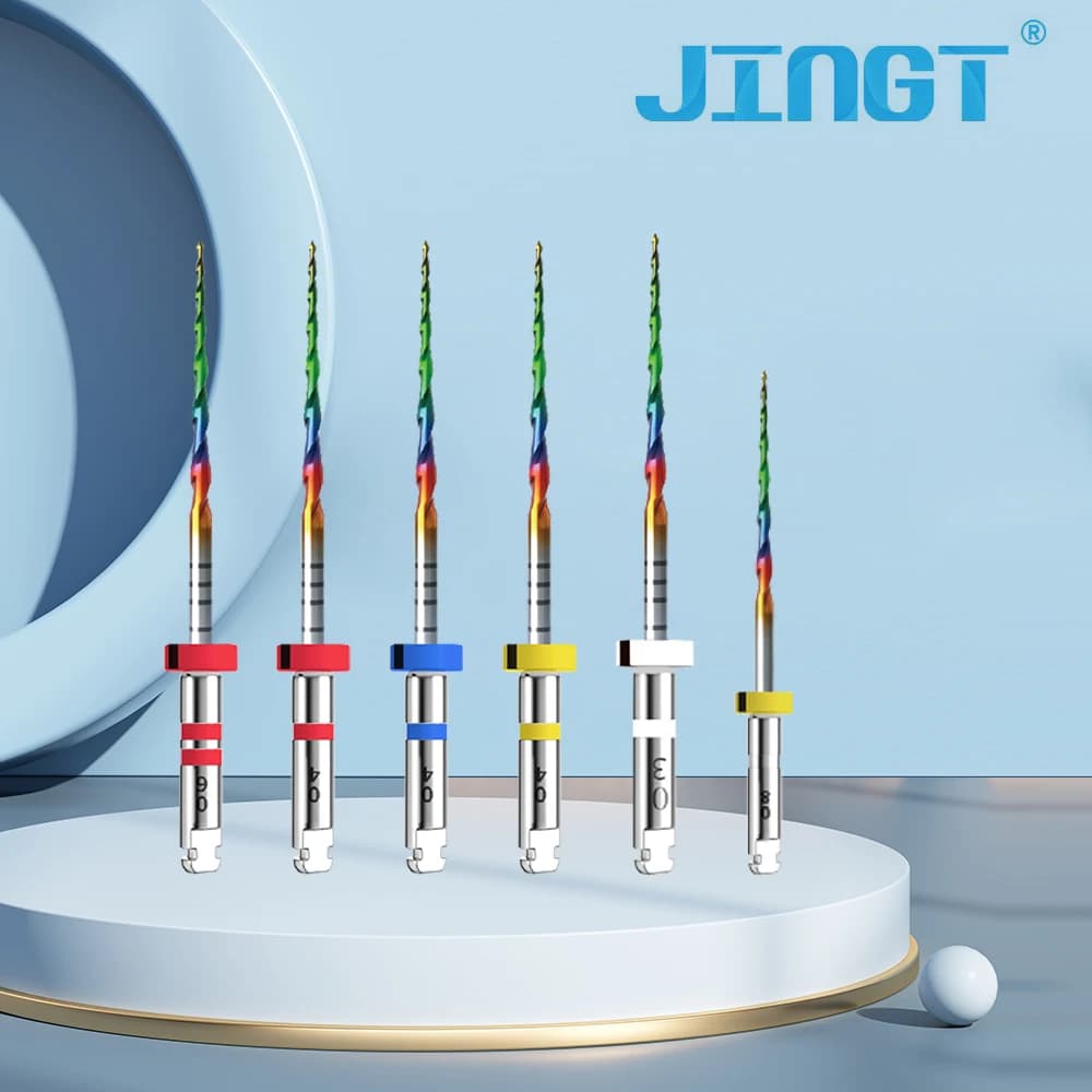 JINGT Dental RAINBOW ONE ROOT CANAL FILE Sistema di file al nichel-titanio (6 set/pz, 21mm/25mm/31mm) Strumento per dentista