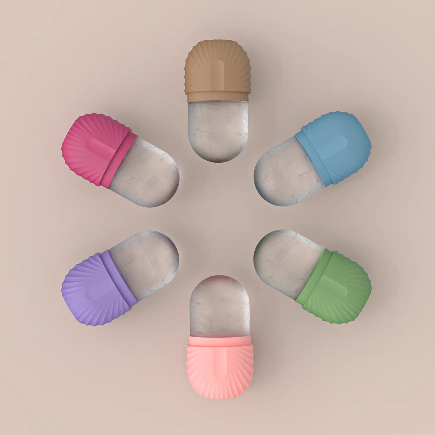 Ice Face Roller Ice cube Beauty massage Silicone ice mold for eye swelling Ice face roller Reduce pore Multifunctional mold