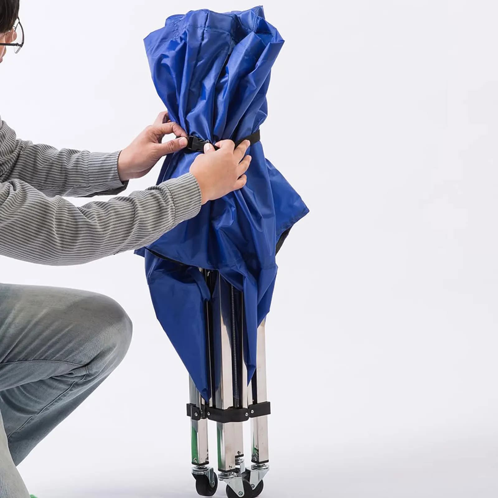 Carrello da Pallavolo con Ruote, Carrello Portapalloni Pieghevole Portatile con Tasche Laterali, Organizzatore per Garage e Attrezzature Sportive