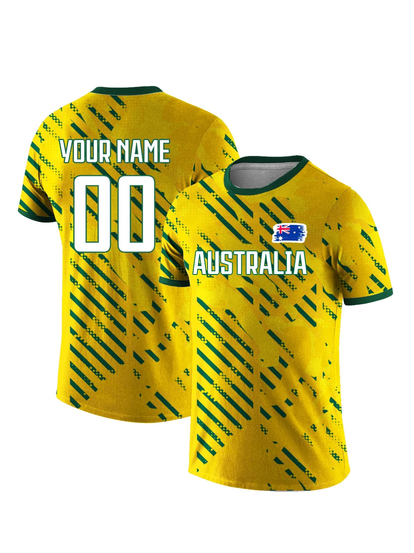 Maglietta Personalizzata della Nazionale Australiana di Calcio per Uomo, Nome e Numero Personalizzati, Abbigliamento Sportivo Traspirante ad Asciugatura Rapida