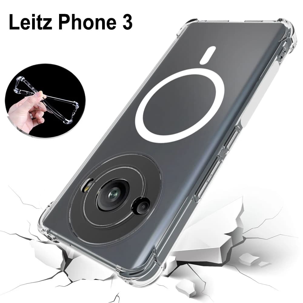 For Leica Leitz Phone 3 Case for Magsafe Air Cushion Shockproof Silicone TPU Back Cover Soft Phone Case for Leica Leitz Phone 3