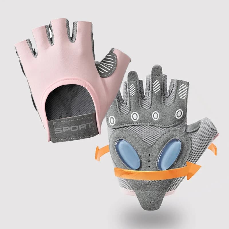 Fitness Gloves Mids Women's fingers Anti-slip Breathable Anti-Cocoon for Gym Cycling Lifting Weights Sauce with Corda