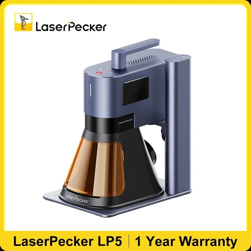 LaserPecker 20W Dual Laser Engraver LP5 MINI Portable Fiber Engraver with 8K Bluetooth 5.0 Ultra Accurate Metal Cutting