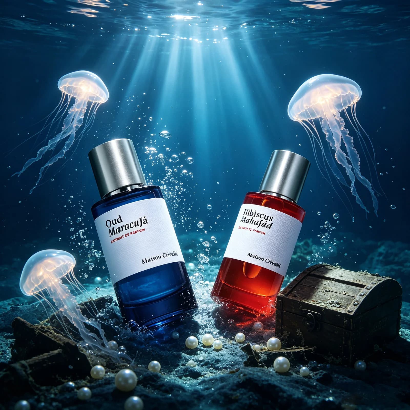 Collezione di Spray Extrait de Parfum Unisex Maison Crivelli – Oud Maracuja (Profumo di Pelle) e Hibiscus Mahajad (Profumo Floreale Fruttato), Fragranza di Nicchia a Lunga Durata, Idea Regalo per Donne e Uomini, Opzioni da 3.4 fl oz / 100 ml