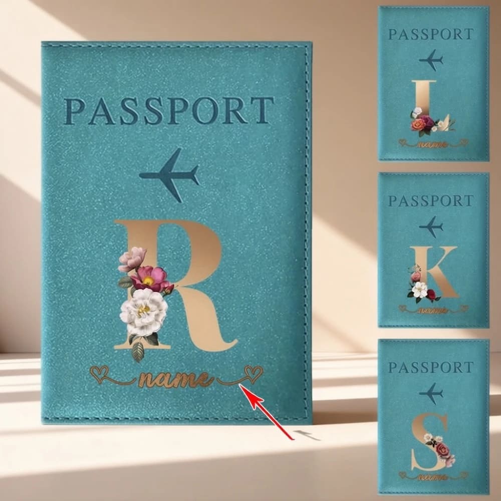 Custom Name Passport Holder, Multi-functional Organizer for Cards & Documents, RFID Protected Travel Gear