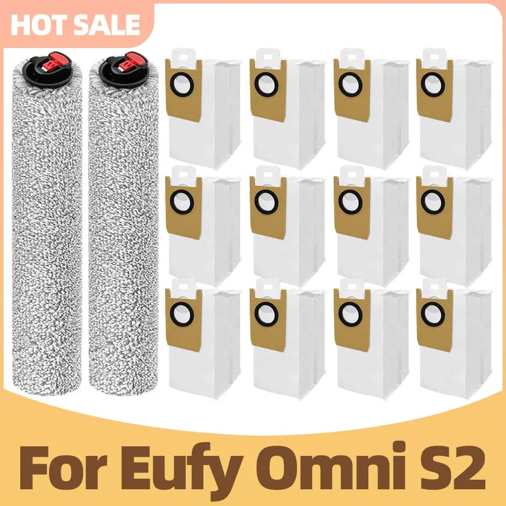 Compatible For Eufy Omni S2 Vaccum Parts Main Roller Brush Dust Bag Replacement Accessories Spare Parts