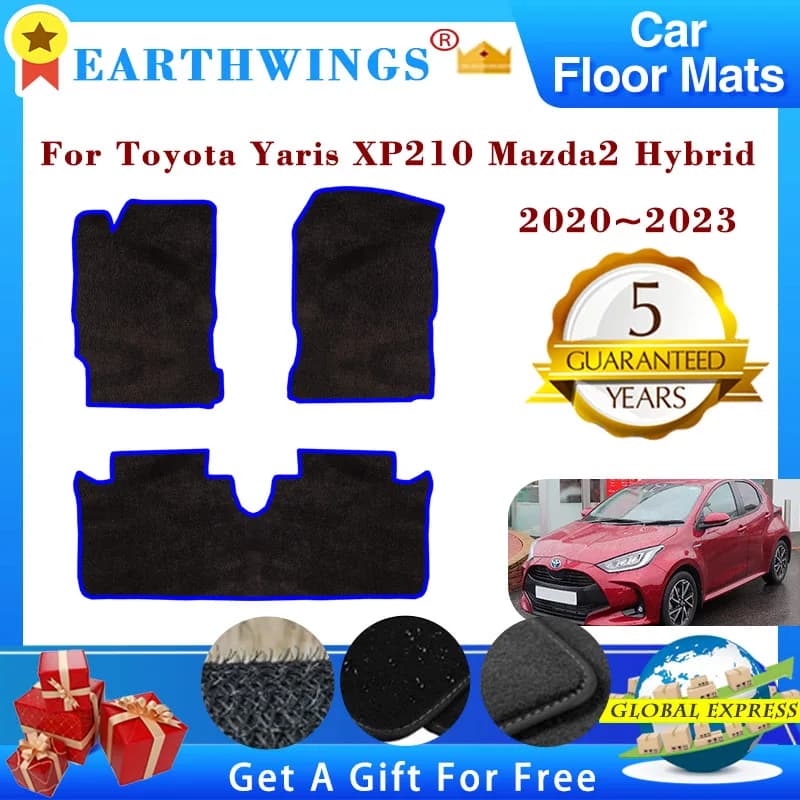 For Toyota Yaris XP210 Mazda2 Hybrid 2022 2020 ~ 2023 Car mats Pedal mat Anti-slip mat Cover Pad Foot relief Accessories