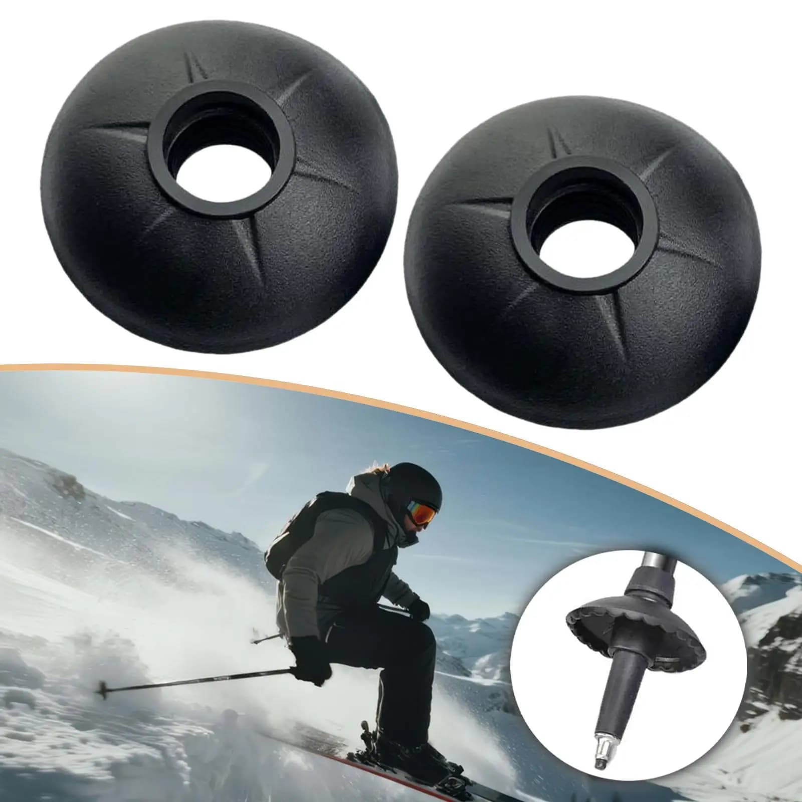 2/4 Cestelli Antisporco for Trekking Sticks 5cm, Snow Baskets for Ski Sticks, Removable Protection for Mountain Sticks and Outdoor Camping