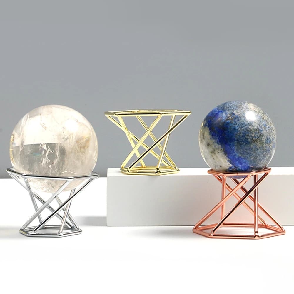 Bellissimo supporto a sfera di cristallo da 1 pezzo: migliora la tua decorazione domestica con un display magico! Forma libera in piedi, ideale per la decorazione domestica