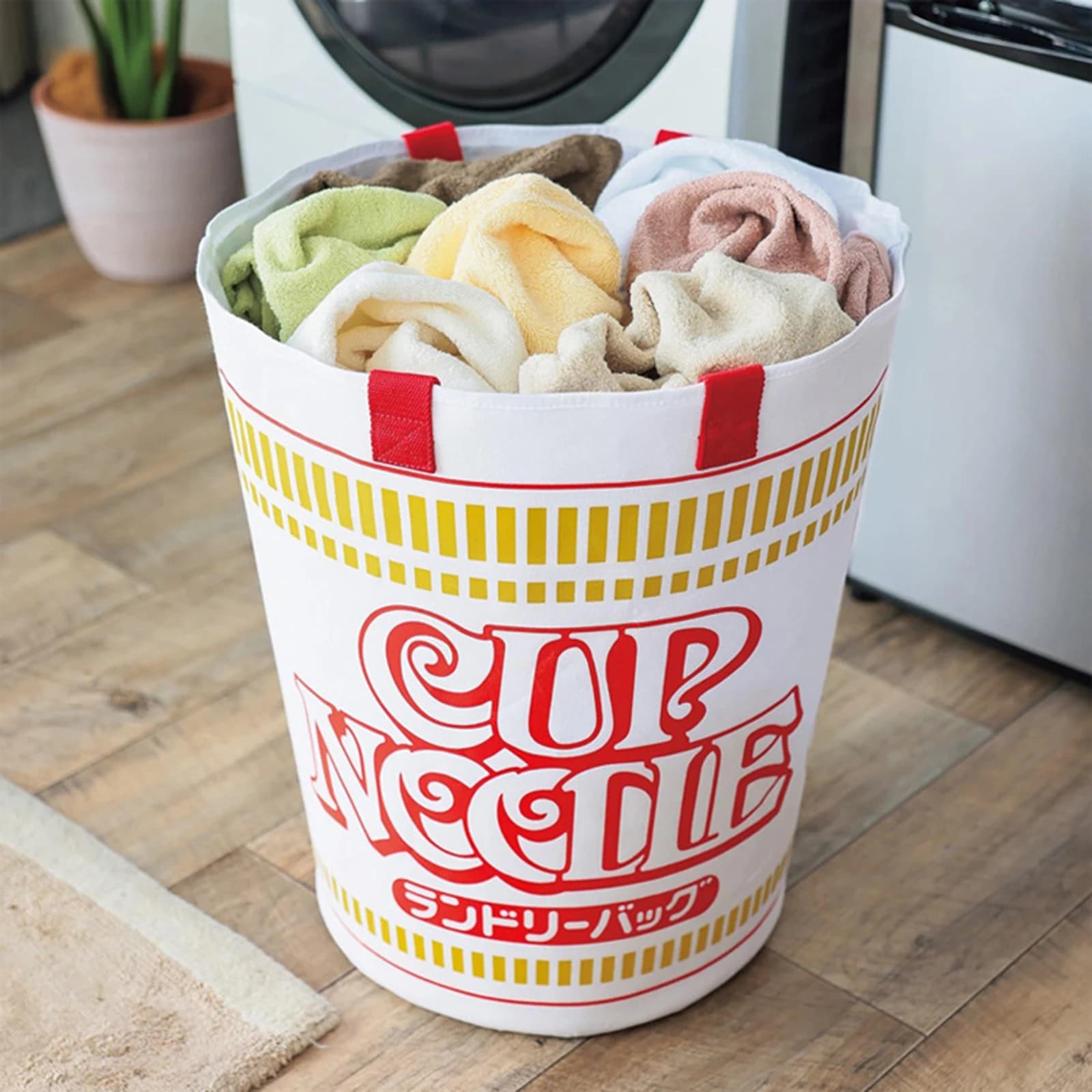 Neck linen basket Foldable noodle cup basket with handles Fashionable bathroom accessories Breathable bag