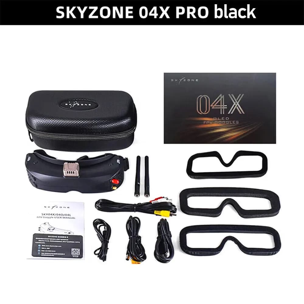 SKYZONE 04X PRO FPV Glasses 1920x1080 OLED Full HD Display with Head Tracker DVR 5.8G 48CH Receiver Steadyview for FPV Drone
