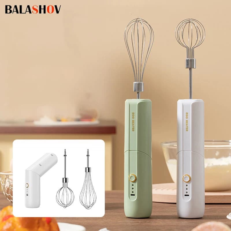 Frullatore elettrico portatile pieghevole Frusta automatica Frullino per le uova Crema al burro Frusta verticale Frullatore a mano senza fili da cucina