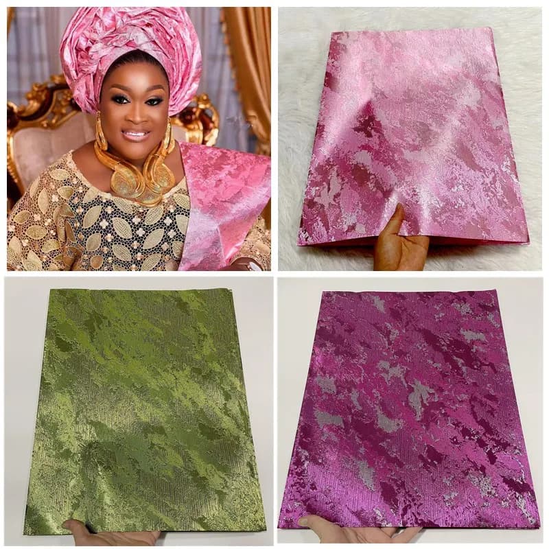 2025 Nuovo Arrivo di Lusso 3D SEGO Headtie Nigeriano Svizzero Sego Gele E Ipele Multi Colore Foulard Per Le Donne Africane Wrapper 2 PZ