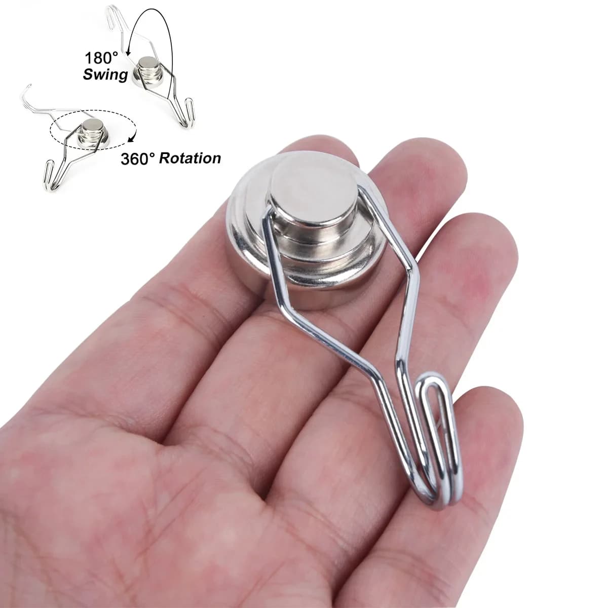 Ganci Magnetici Potenti, Ganci Rotanti in Neodimio per Organizzazione a Parete, Decorazione, Cucina, Appendere Striscioni e Cartelloni