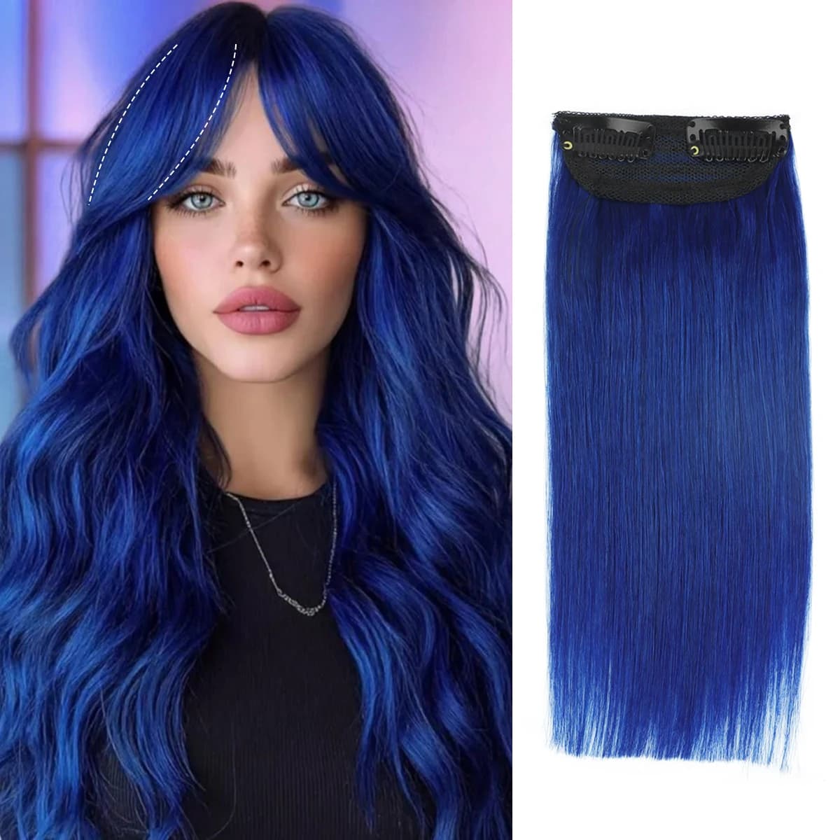 Extension con Clip in Capelli Veri Umani, Invisibili e Senza Cuciture, per Aggiungere Volume sul Capo/sul Lato per Capelli Corti 10-30cm # 02 Parrucchino