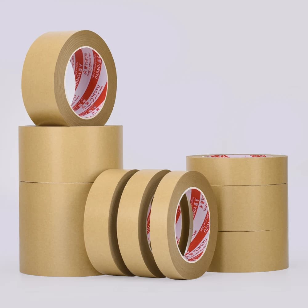 Nastro gommato in carta Kraft per imballaggio per mascheratura, movimento, nastro sigillante per cartoni di spedizione, nastro di supporto per cornici