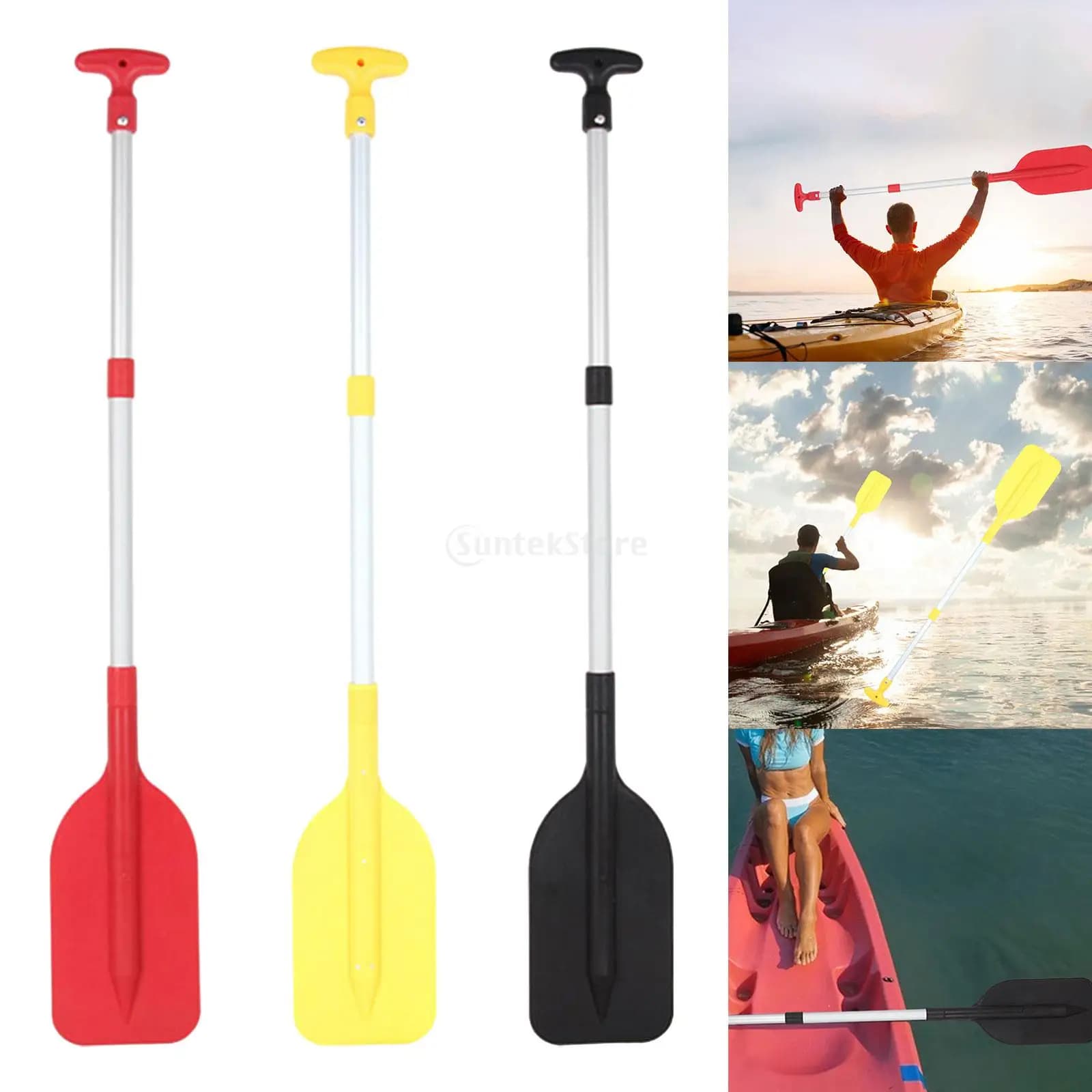 Stand Up Kayak Paddle Retrattile da 20,87 pollici a 42,52 pollici Remi per barche Remo per tubi fluviali Kayak Zattera Strumento per sport acquatici