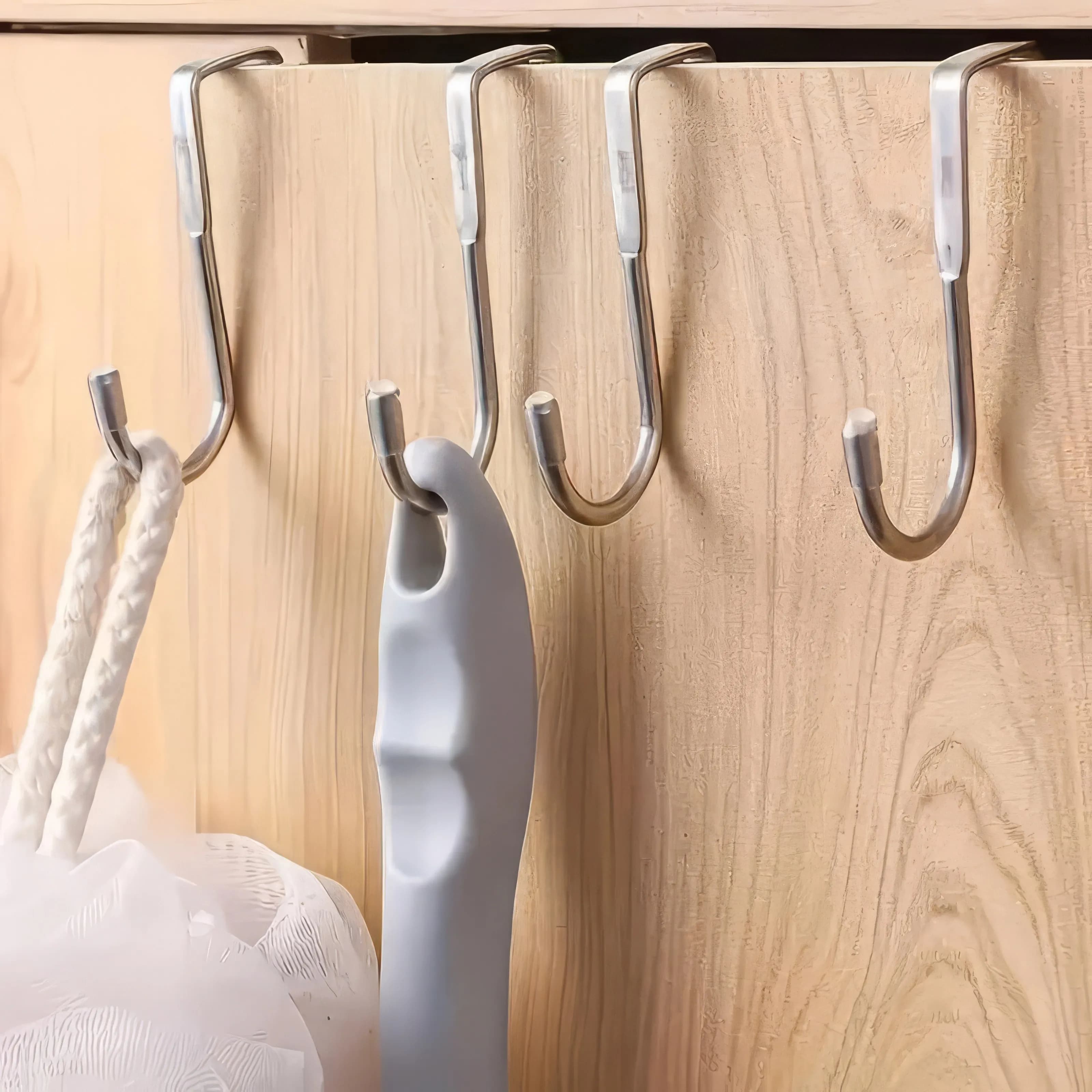 1 gancio in argento, salvaspazio, adatto per appendere chiavi, asciugamani, utensili da cucina, piccoli oggetti, zaini