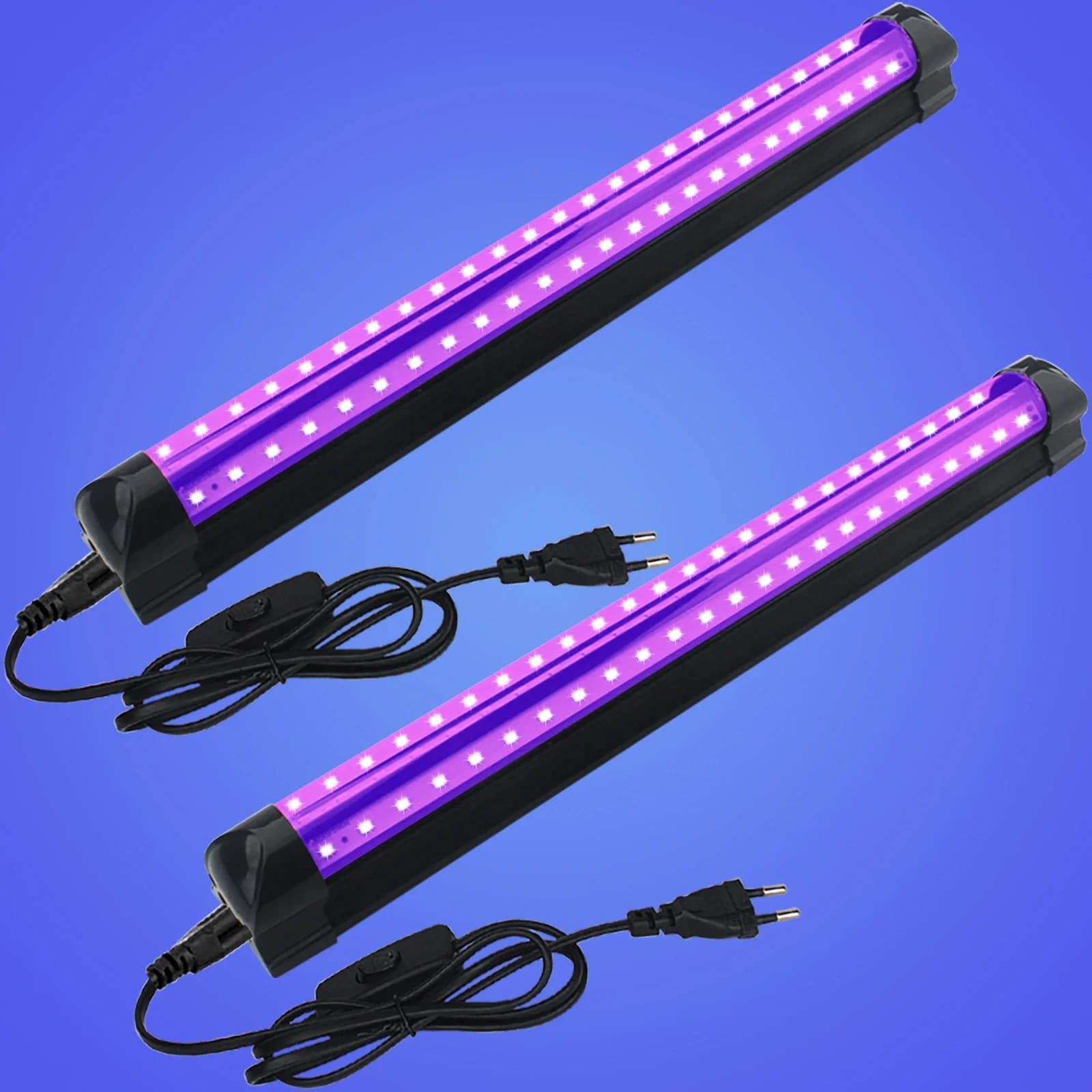 INDMIRD Lampada a luce nera da 10 W, tubo a luce nera UV, lampada a LED da 395 nm, barra a luce nera per Halloween, club, feste, discoteca