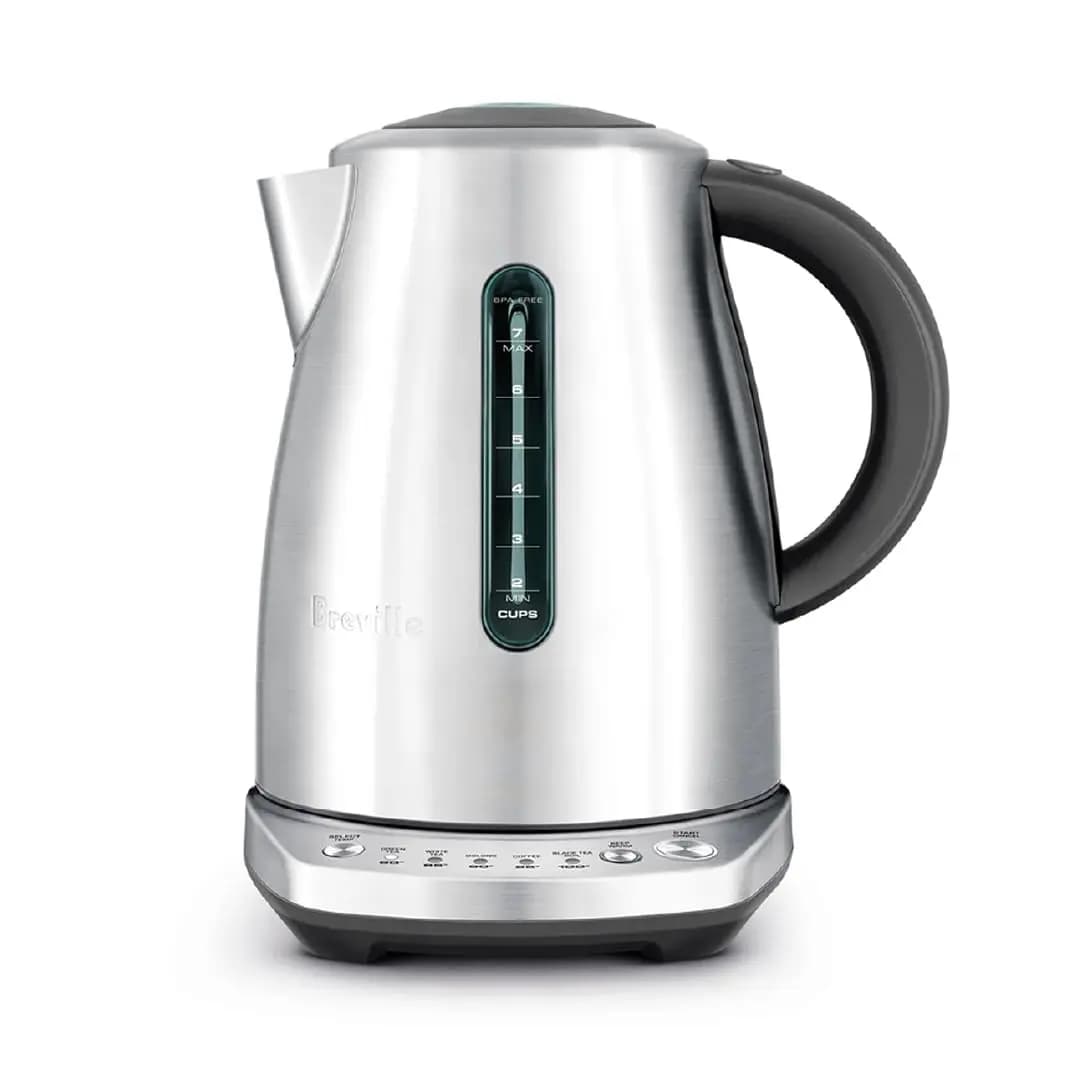 Electric kettle with 57 oz temperature control brushed stainless steel, wireless, quick heating for home kitchen