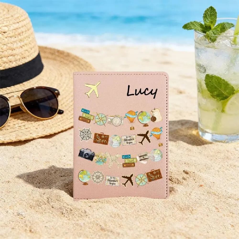 Custom Passport Holder Document Organizer Travel Accessory Gift Easter Mother's Day Graduation Holiday Thank You Present
