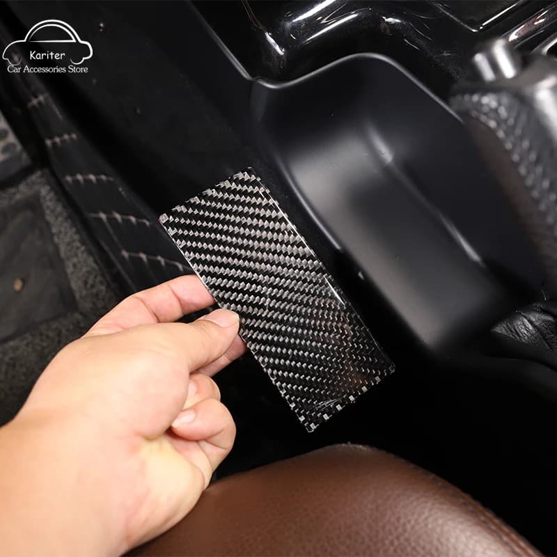 Per Mercedes-Benz classe G W463 2013-2018 Soft fibra di carbonio controllo centrale pannello Base freno a mano accessori adesivi decorativi