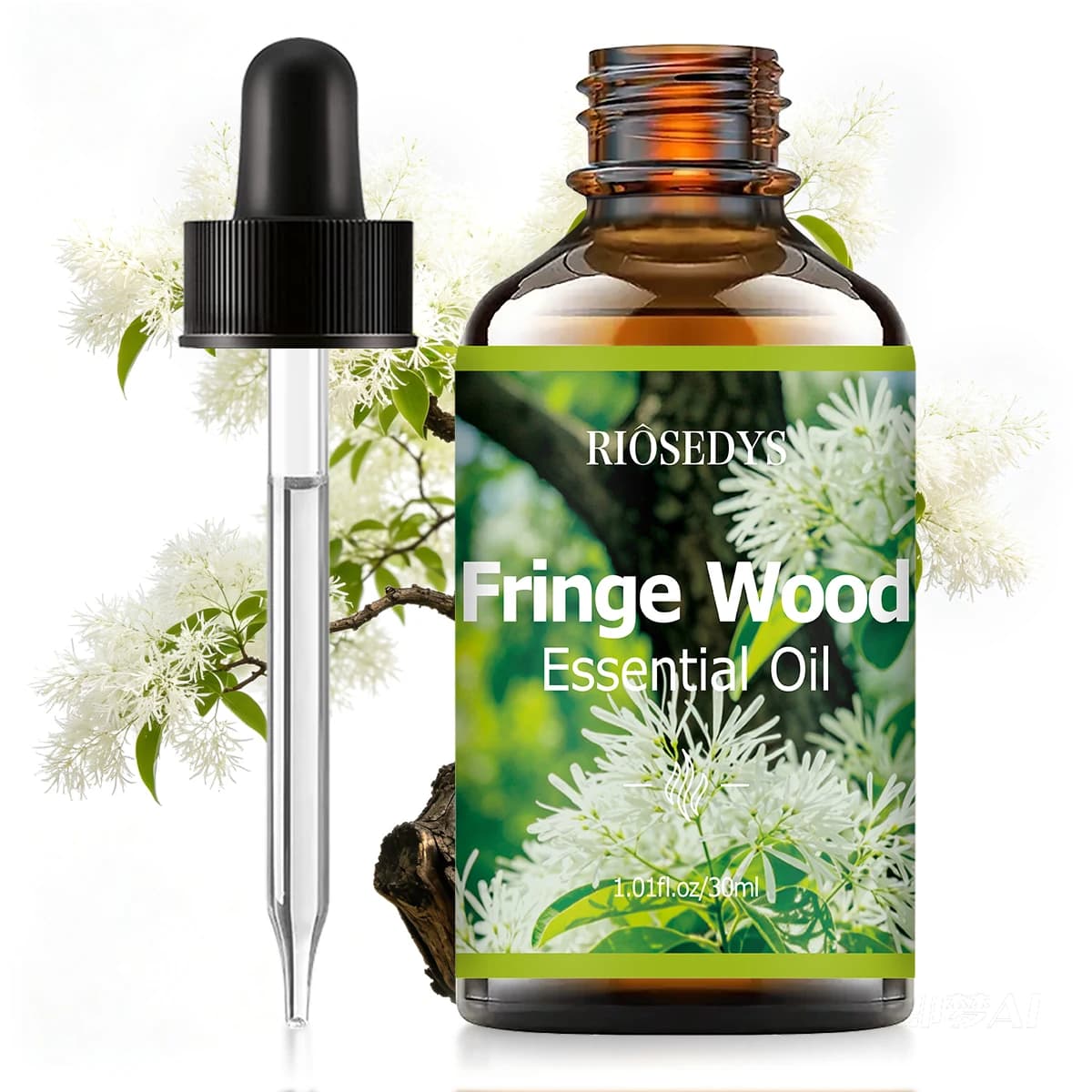 Fringe Wood Essential Oil, Warm Woody Fragrance Oil for Diffusers, DIY Crafts & Aromatherapy, Smooth and Sophisticated Aroma