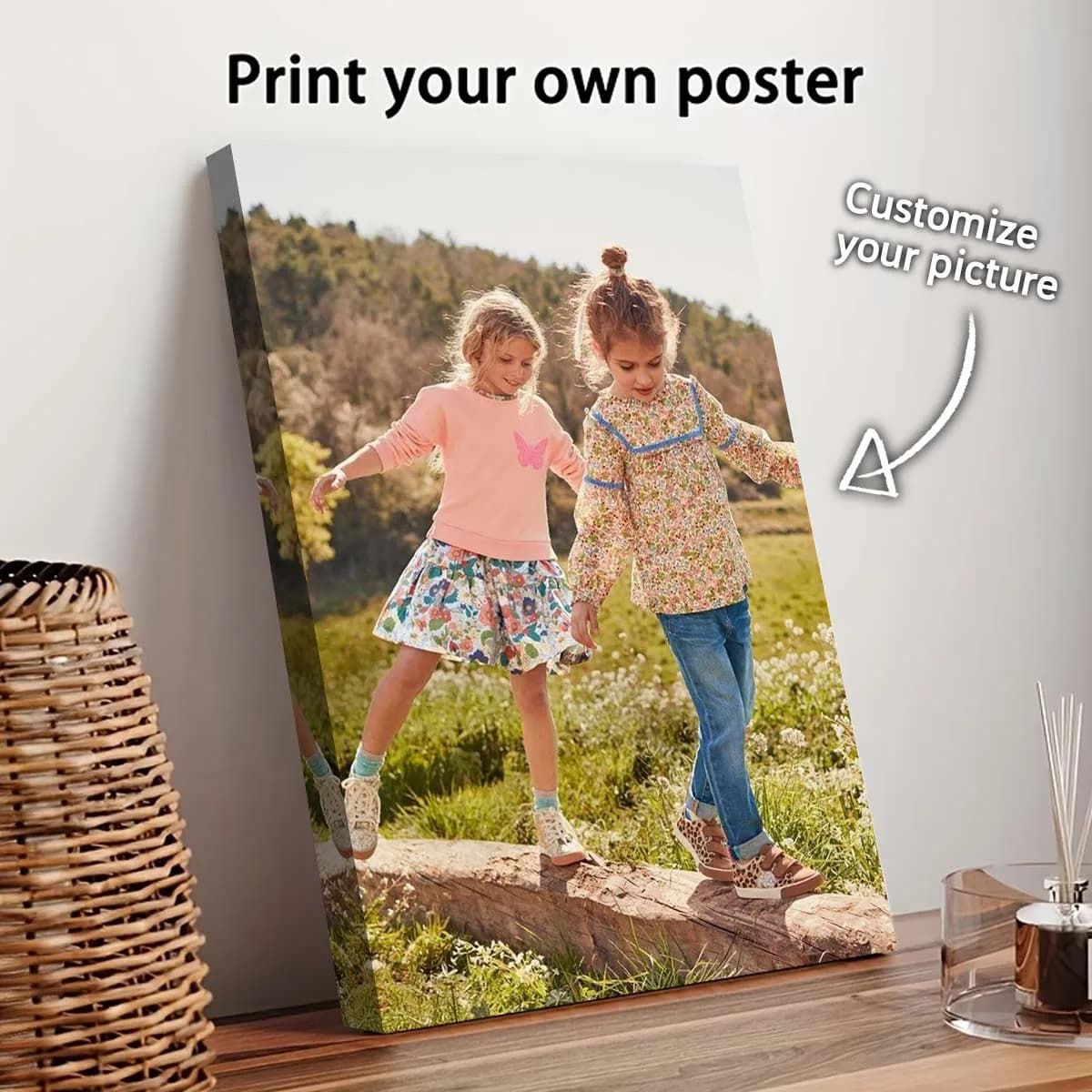 Stampa su tela personalizzata, vivace decorazione da parete moderna per camera da letto, regalo unico e perfetto