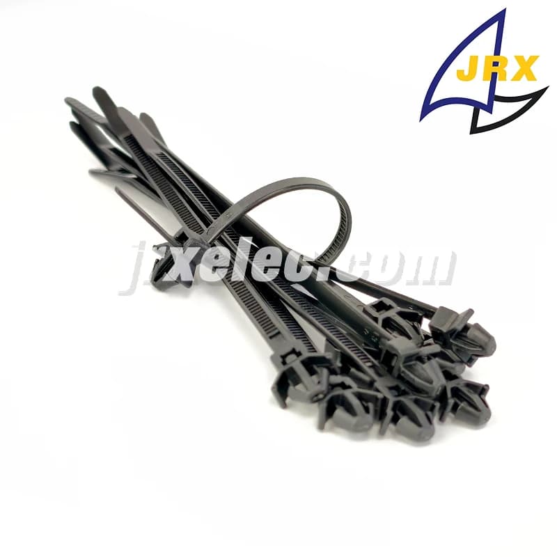 126-00168 Supporto per fascette per albero di abete con fissaggio integrato per il percorso di cavi elettrici automobilistici e cablaggio industriale