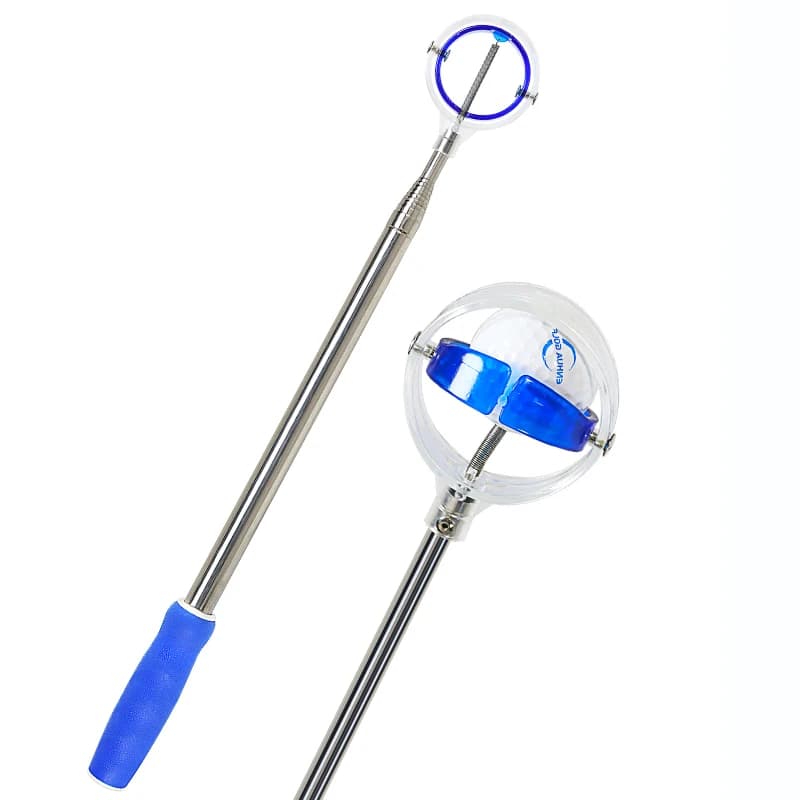Strumenti per la raccolta delle palline da golf Raccoglitore telescopico per palline da golf da 9 piedi Raccoglitore per palline da golf con chiusura automatica retrattata