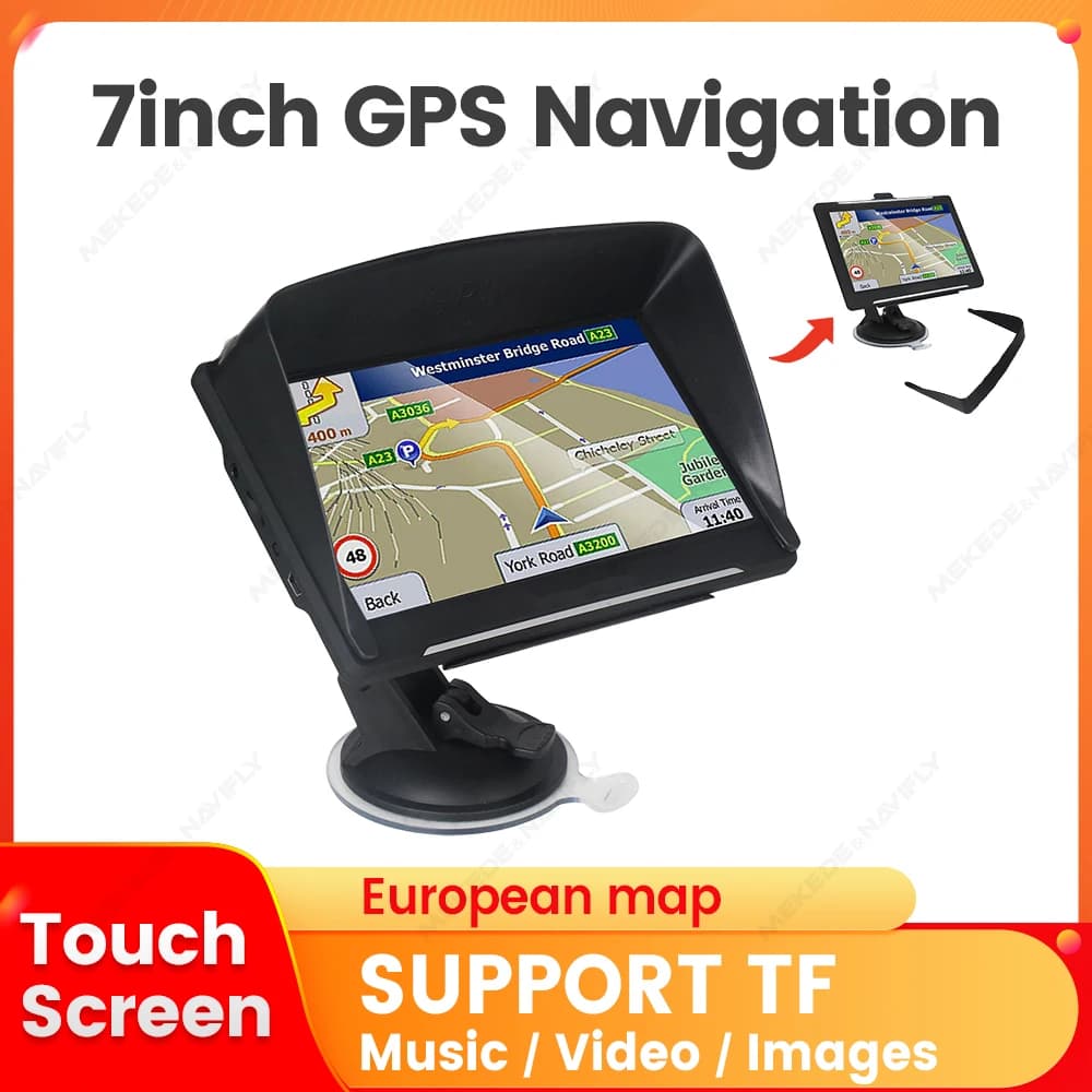 2025 7 "9" NUOVA Navigazione GPS per auto Touch Screen HD Navigazione satellitare Offline 2D 3D Navigazione GPS Inviti vocali e immagini