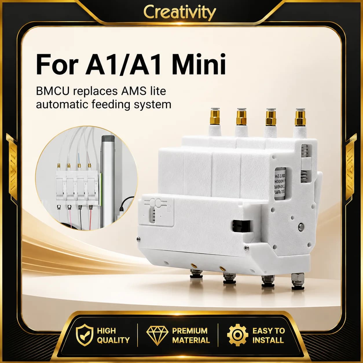 BMCU 370C AMS lite per stampante 3D Bamboo Lab A1 A1 MINI, ricarica automatica, sensore Farm Hall, buffer bidirezionale