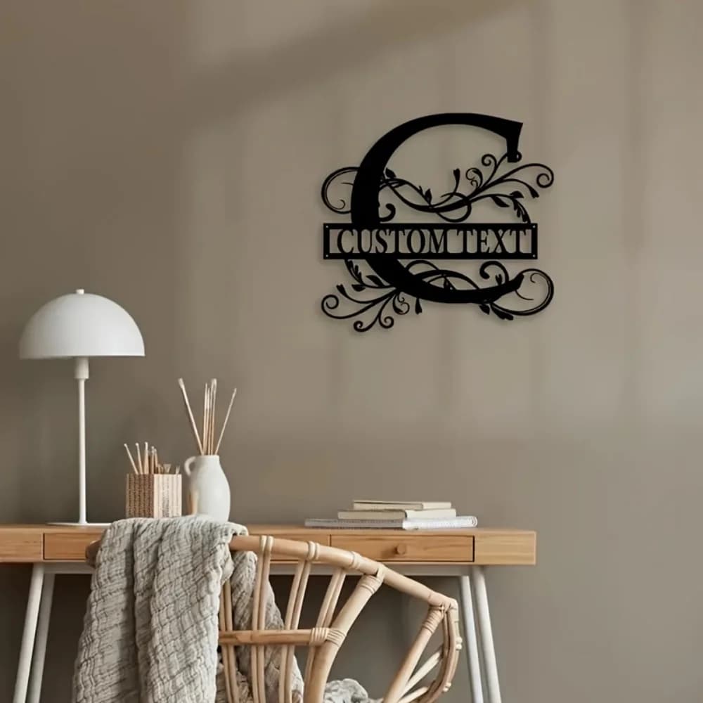 Durable Bohemian Metal Wall Decor with Personalized Letters, Stylish Ornament for Home Interior Decoration