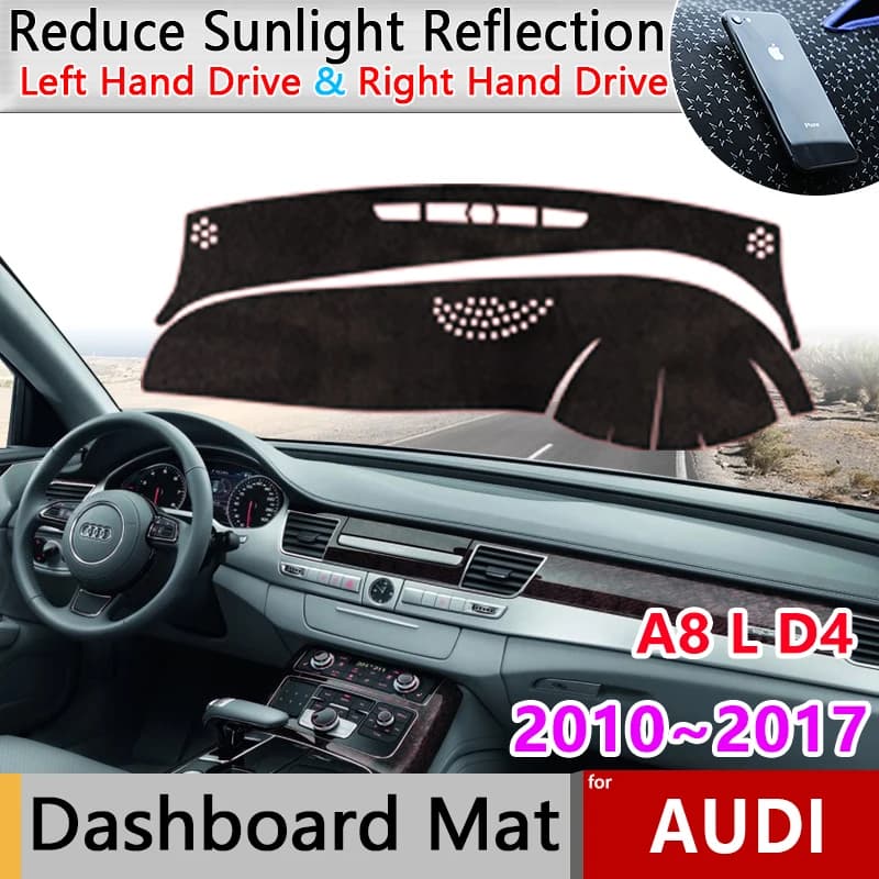 Cruscotto Bordo di Copertura Zerbino Tappeto Pad per Audi A8 L A8L D4 4H 2010 ~ 2017 Protezione Ombra Mantello Anti-sole Accessori Auto 2011 2012