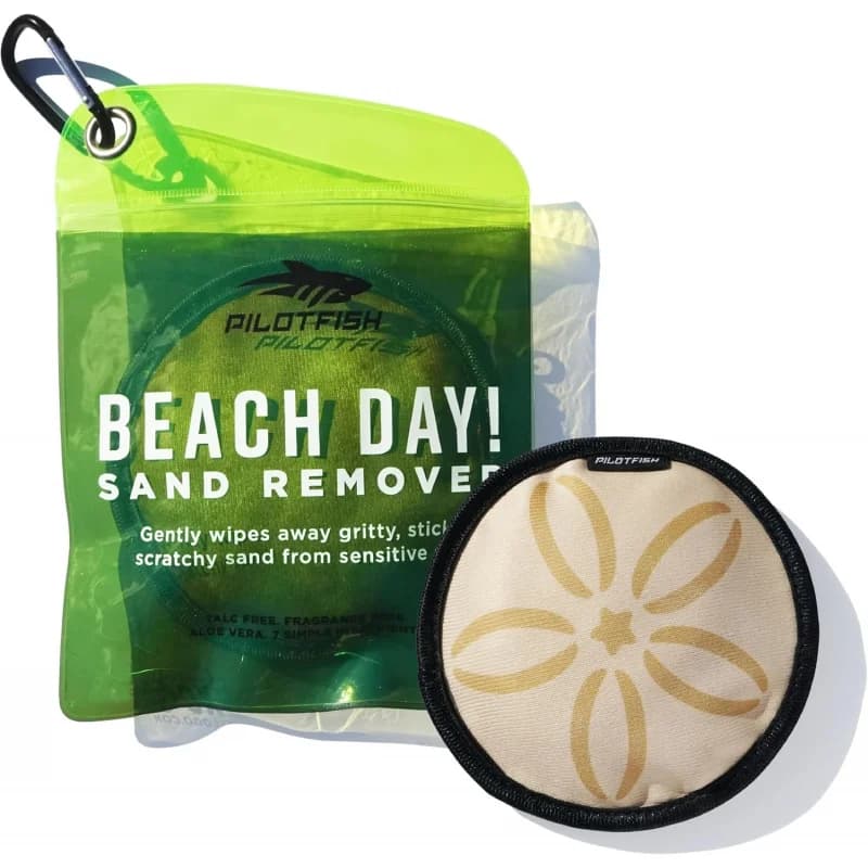 Portable Beach Sand Remover Wipes Natural Aloe Vera Sand Cleaner with Pouch Hook Outdoor Travel Gift Beach Accessories
