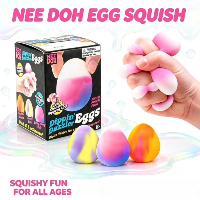 New Nee Doh Golden Egg Hunt Game Change Color Blind Box Easter Fidget With Squishy Surprise Stress Relief Squeeze Party Gifts
