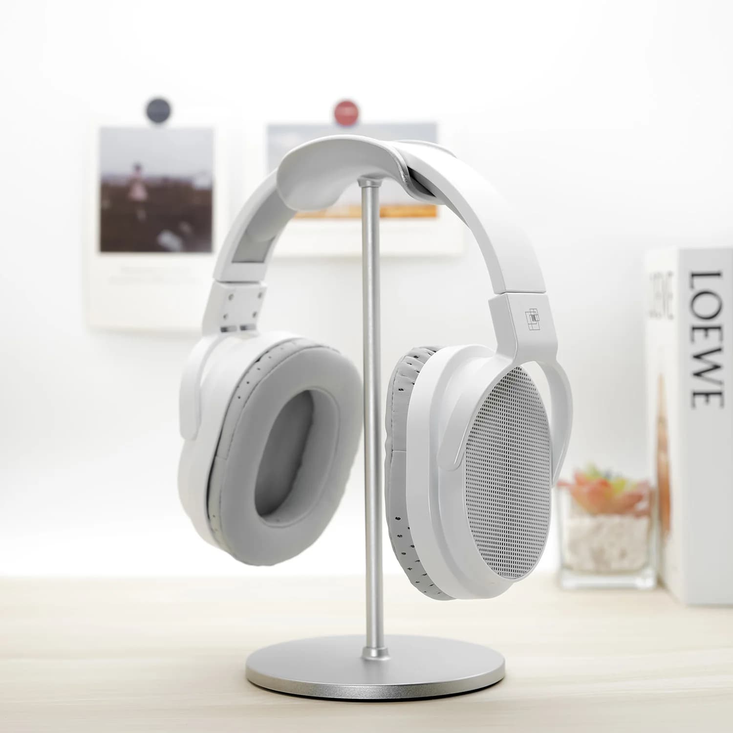 HiFiGo Supporto in lega di alluminio per cuffie Supporto per cuffie con base in metallo per esposizione da tavolo