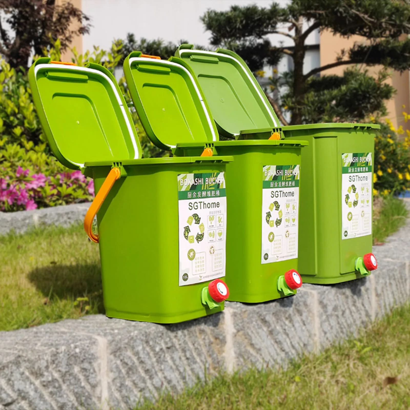 Contenitore per compost da interno da 20 litri sigillato pratico per rifiuti alimentari domestici balcone riciclaggio di compostaggio da cucina inodore