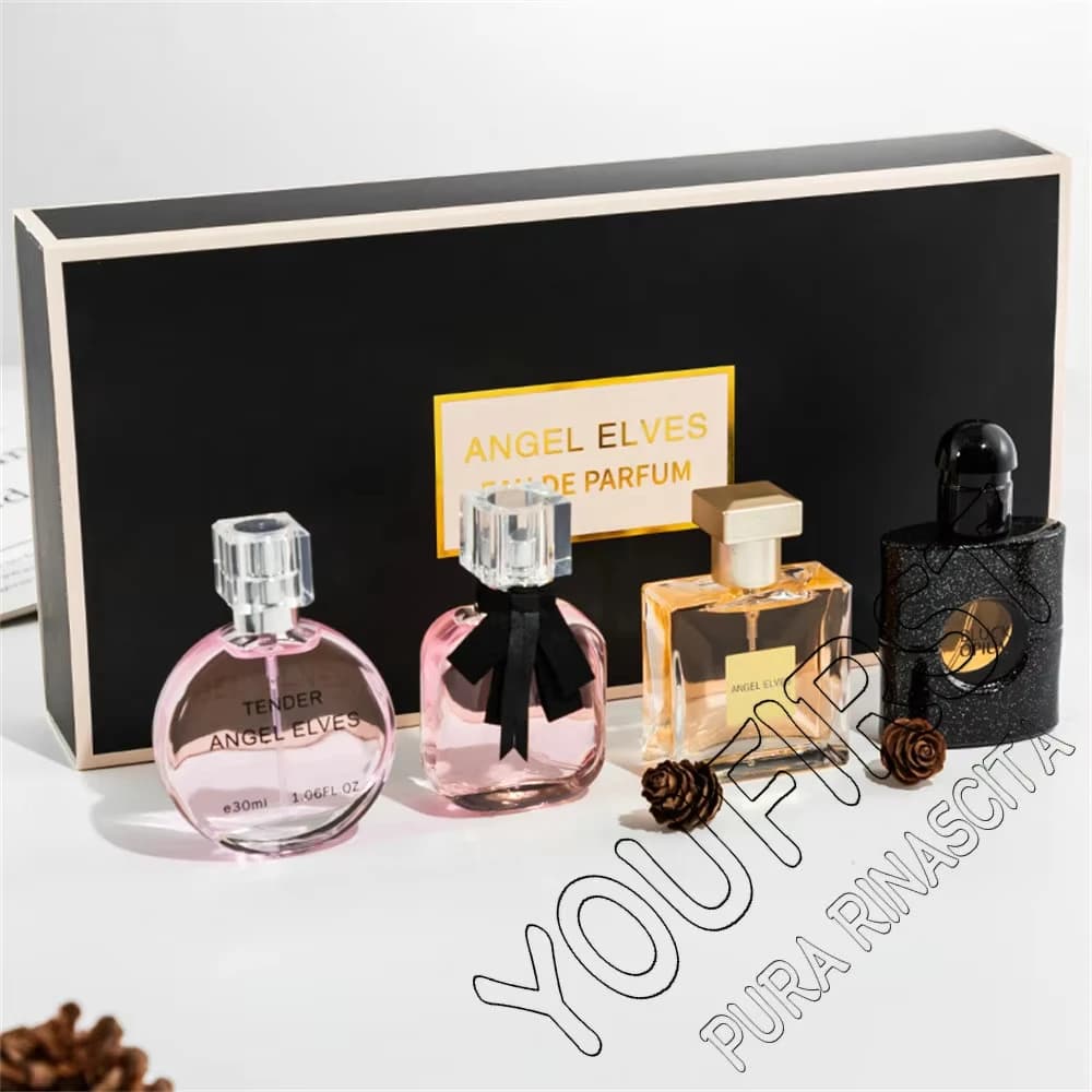 Collezione Premium di Profumi da Donna in 4 Pezzi | Set di Eau de Parfum Classico a Lunga Durata, Flaconi Eleganti, Regalo Perfetto per le Feste