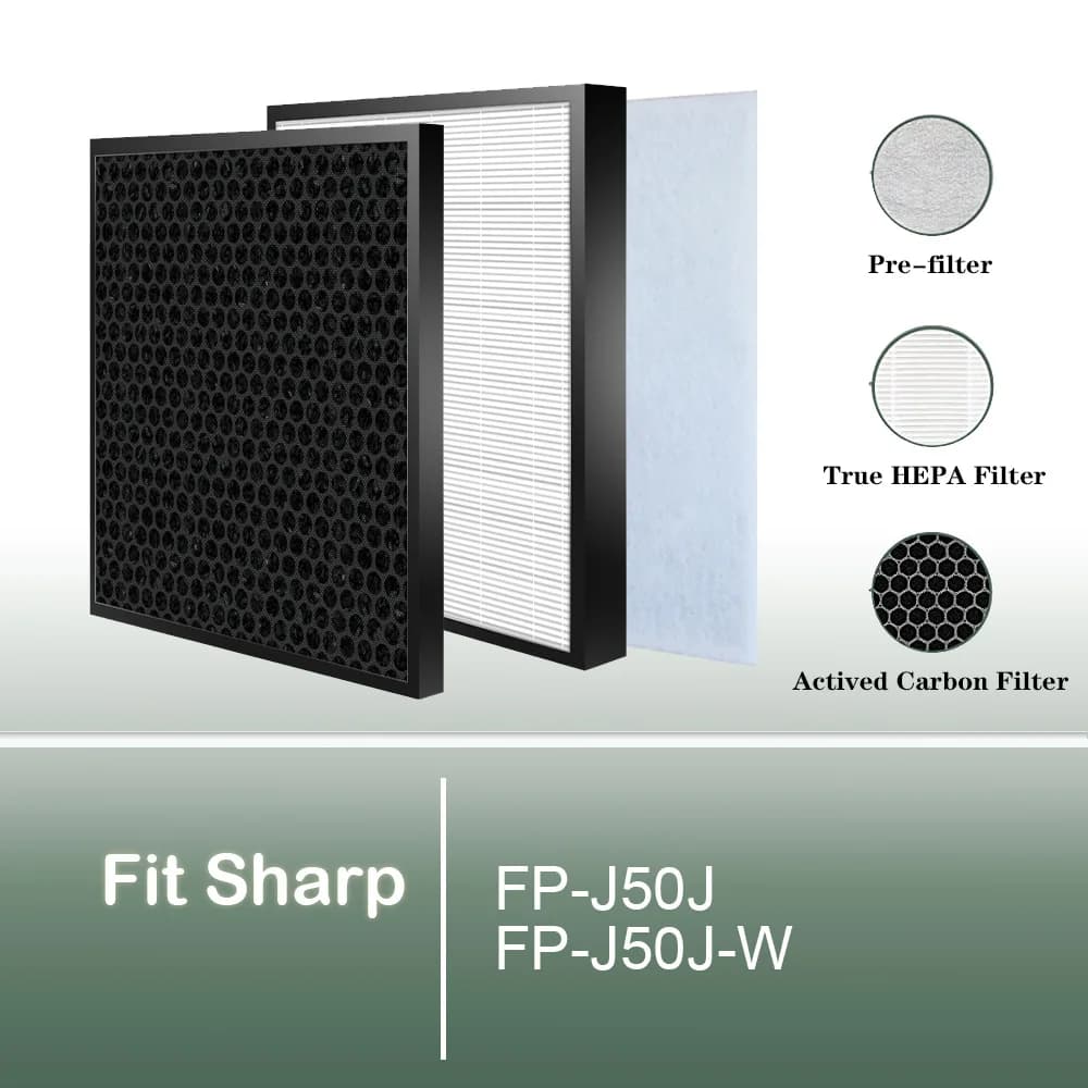 Purificatore d'aria di ricambio Sharp per modelli FPJ50JW FP-J40E-W FP-G50E-W FP-GM50E-B FP-JM40E-B FP-J50E-H