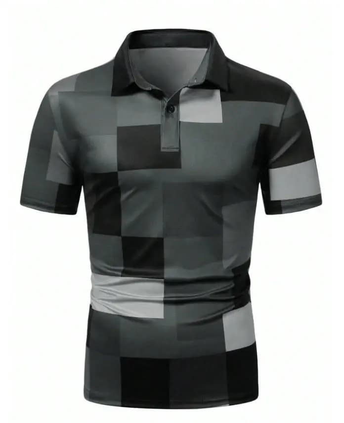 Cross-border summer men's short-sleeved polo shirt with stylish collar, golf silk T-shirt, ball shirt, sports shirt
