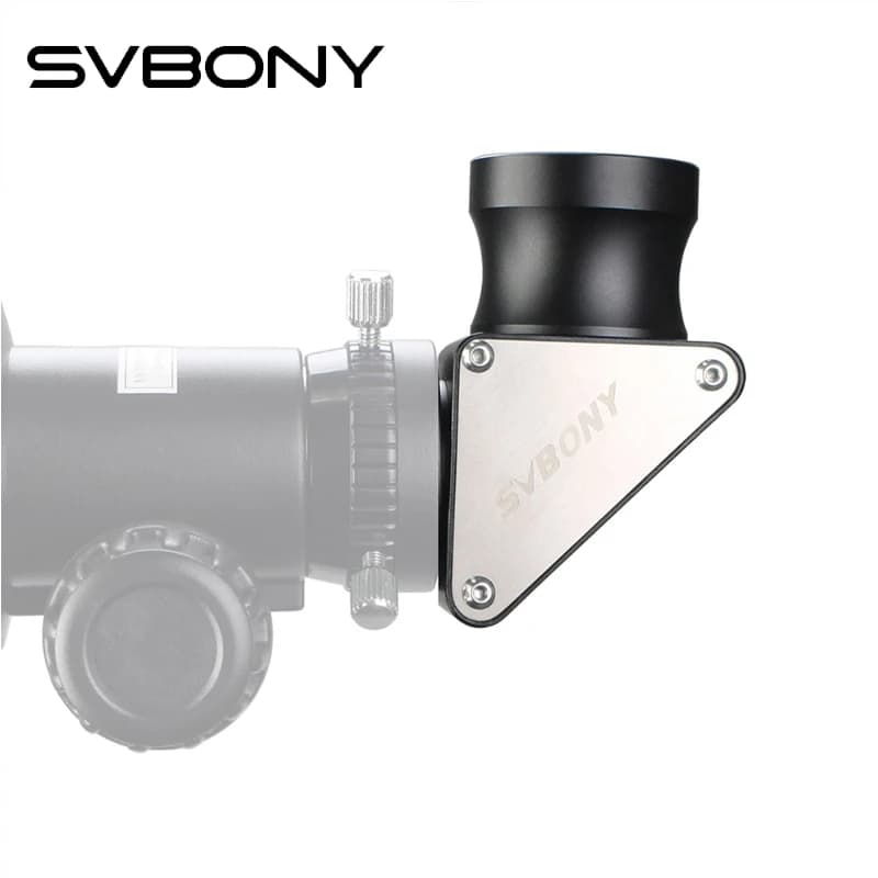 Svbony Specchio Diagonale in Metallo da 1,25 Pollici a 90 Gradi per Telescopio Astronomico Rifrattore, Completamente in Metallo SV188