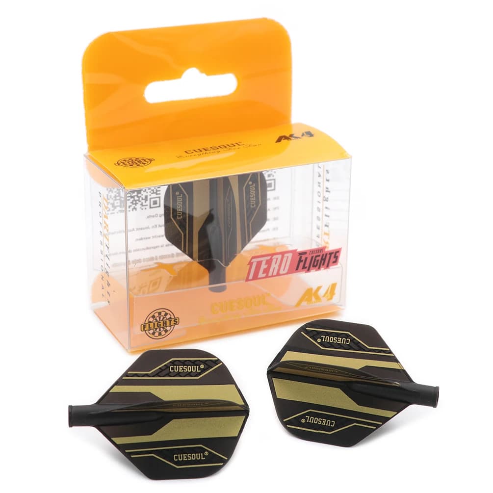 CUESOUL TERO AK4 Dart voli forma Standard nuovo lancio, Set di 3-nero