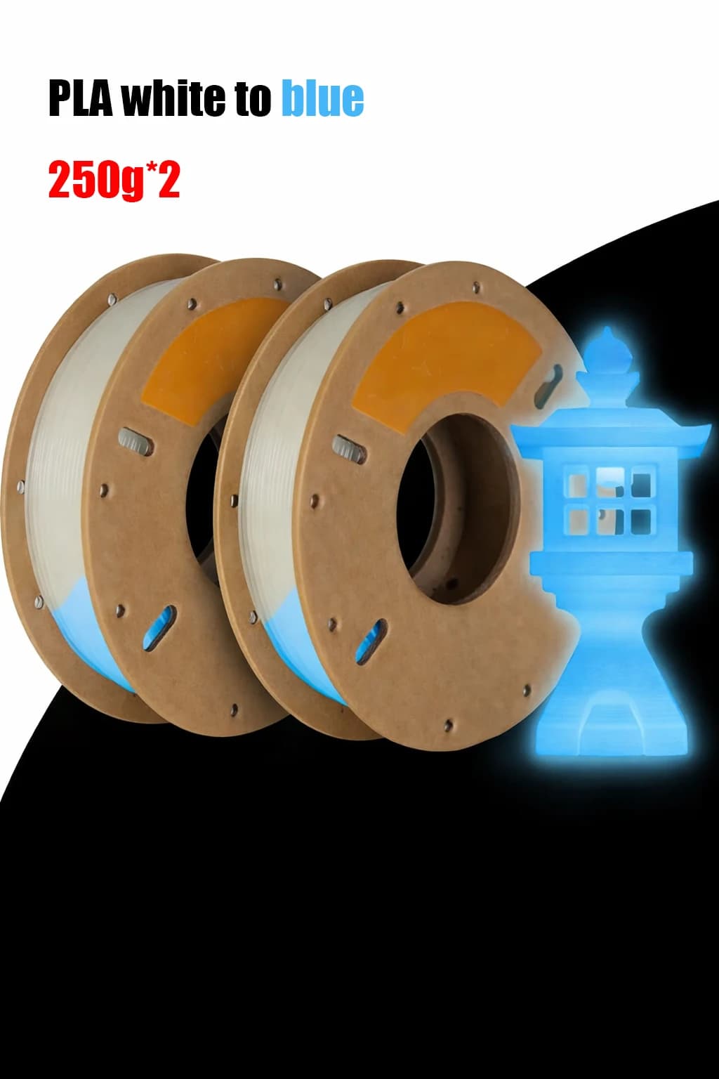 Bright blue PLA 3D Filament in dark 1,75 mm 500 g, bright filament for 3D printing 1,75 mm dimensional accuracy +/- 0.02 mm
