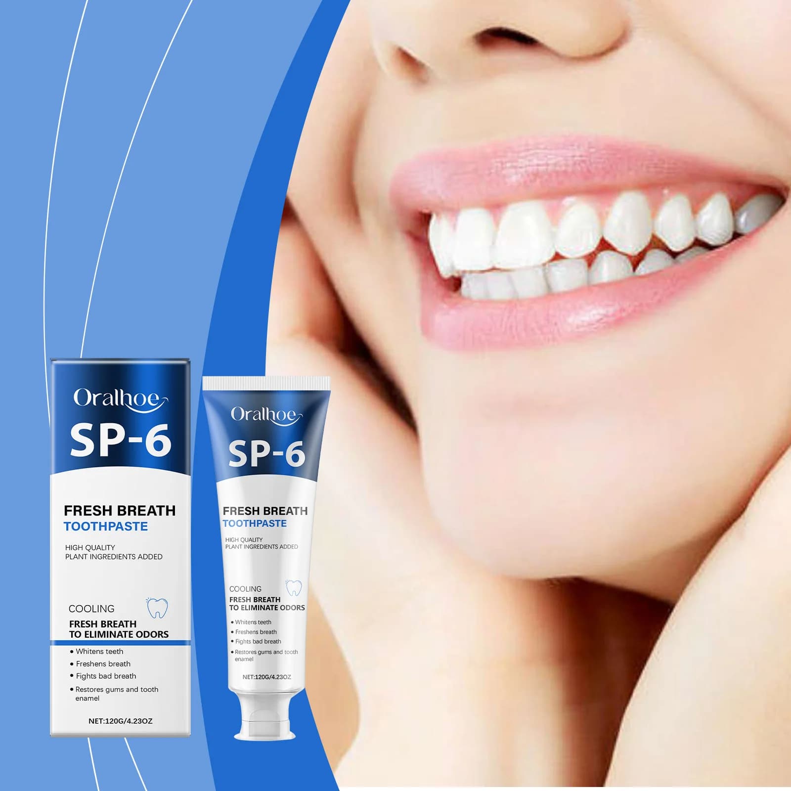 Oralhoe 120g Sp-6 Dentifricio Probiotic Tooth Whitening Remove Macchie Hygiene Oral Care Fresh Breaht Scratch Dentifricio
