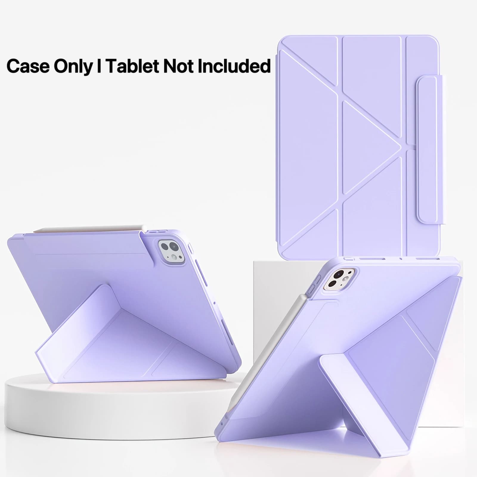 Custodia per Tablet per iPad 5/6/7/8/9/10/11a Gen, Air 1-7, Pro 11, Cover Posteriore Morbida Pieghevole a Y con Funzione Auto Sleep & Wake