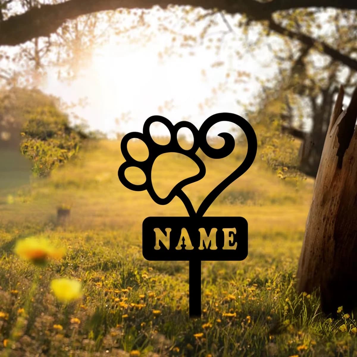 Personalized Commemorative Steel Plate for Domestic Animals, Metal Plate with Cane Zamps Improper, Custom Gift for Dog Loss, Lapid for Home Animal Memory