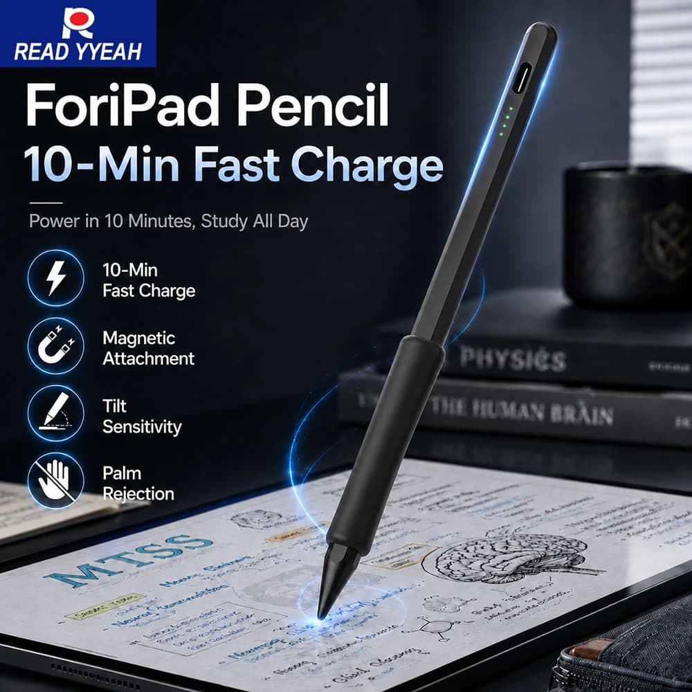 New Students Kit Stylus Pen for iPad 2018-2026, 5 Min Auto Sleep, Palm Rejection Tablet Pencil, 10 Min Fast Charge,Outdoor Notes