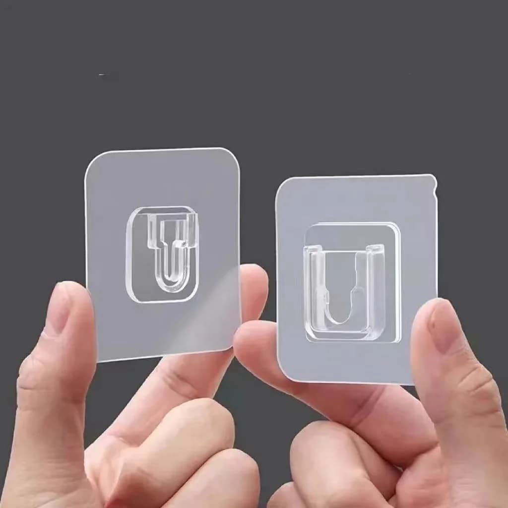 Ganci a ventosa a ventosa trasparenti resistenti ganci a parete adesivi su entrambi i lati HangerKitchen portaoggetti per bagno