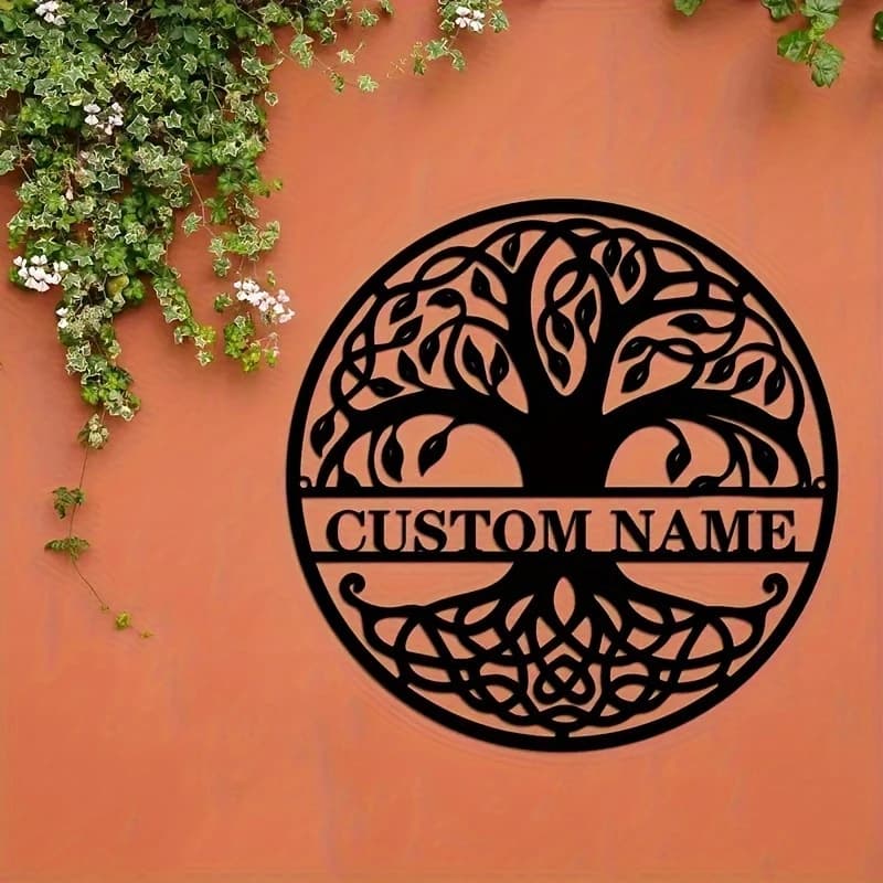 Custom Name & Text Metal Wall Sign, Durable Reusable Decor for Living Room, Office and Commercial Events